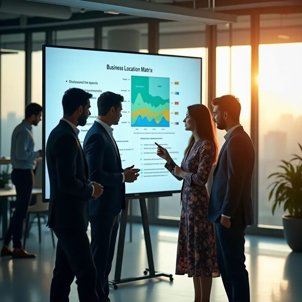 Modern office workspace with collaborative environment